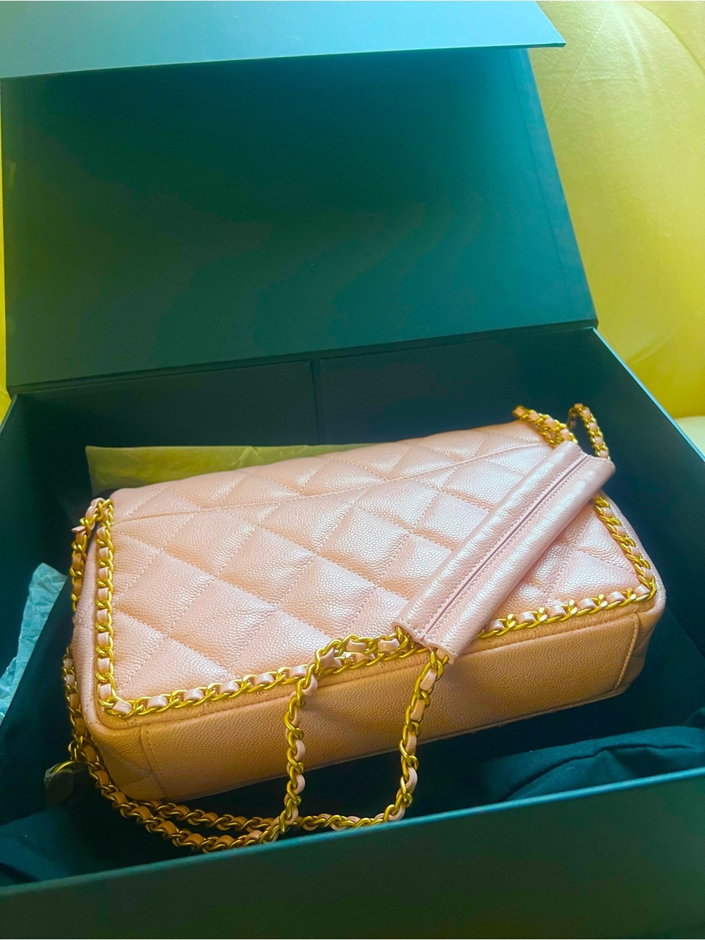 Rare 🌸Chanel Pink Caviar all chain around the Bag - Picture 4 of 5